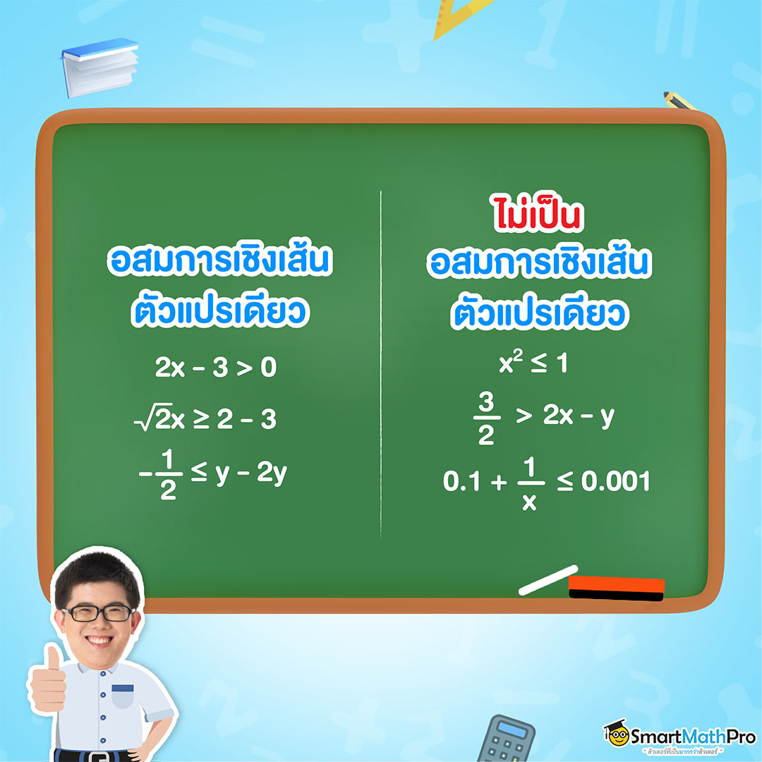 อสมการเชิงเส้นตัวแปรเดียวคืออะไร