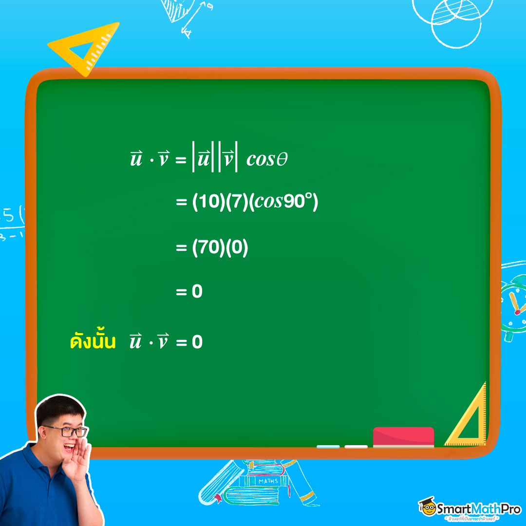 ตัวอย่างการหาผลคูณเวกเตอร์เชิงสเกลาร์