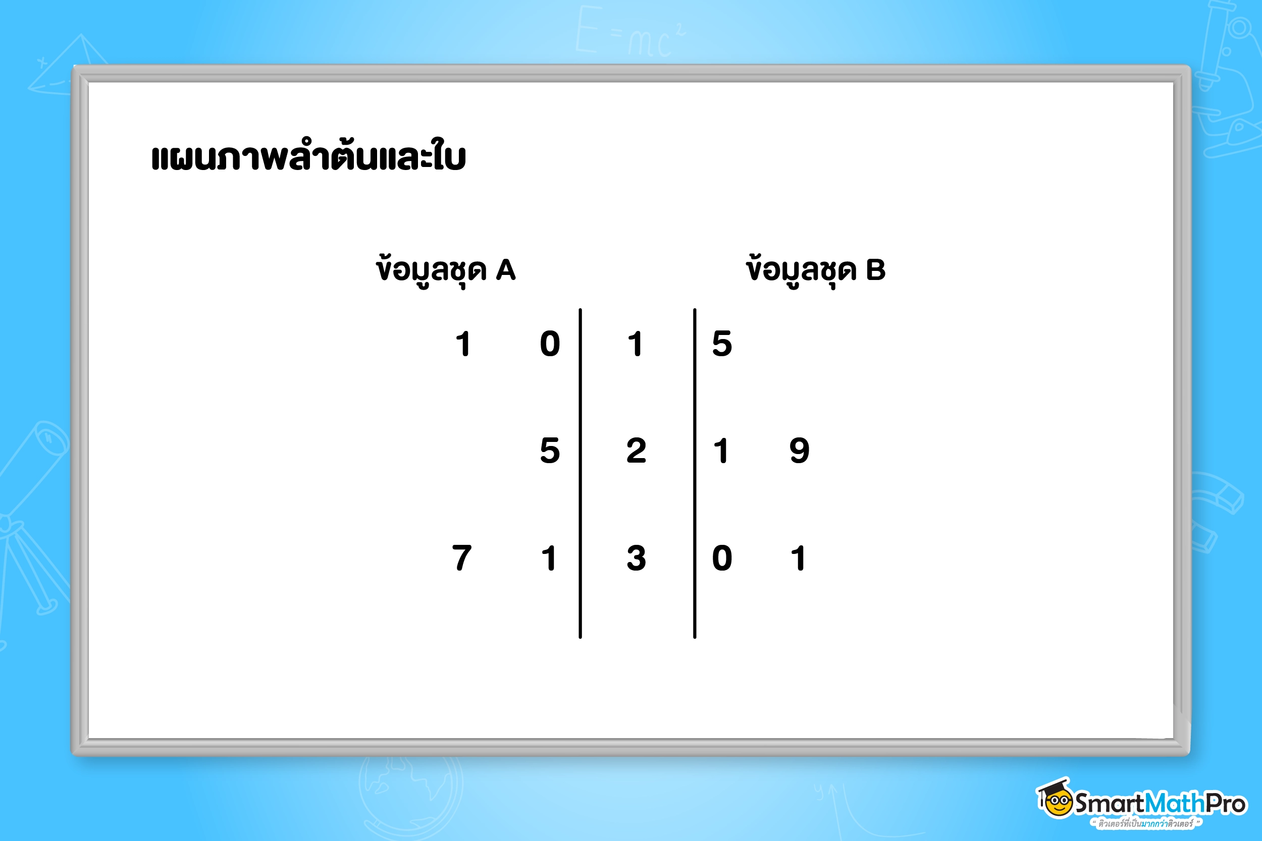 แผนภาพลำต้นและใบ (stem and leaf plot)