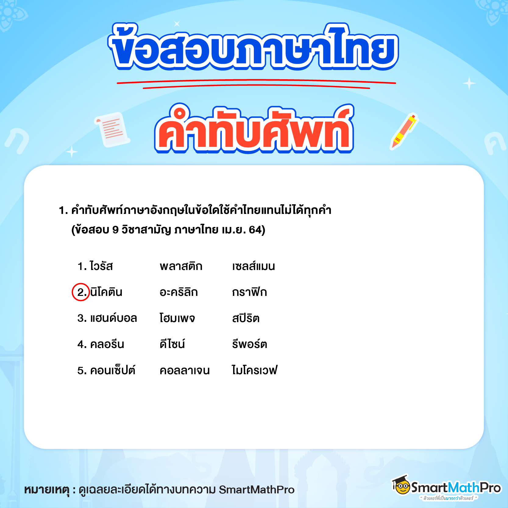 ข้อสอบภาษาไทย_คำทับศัพท์