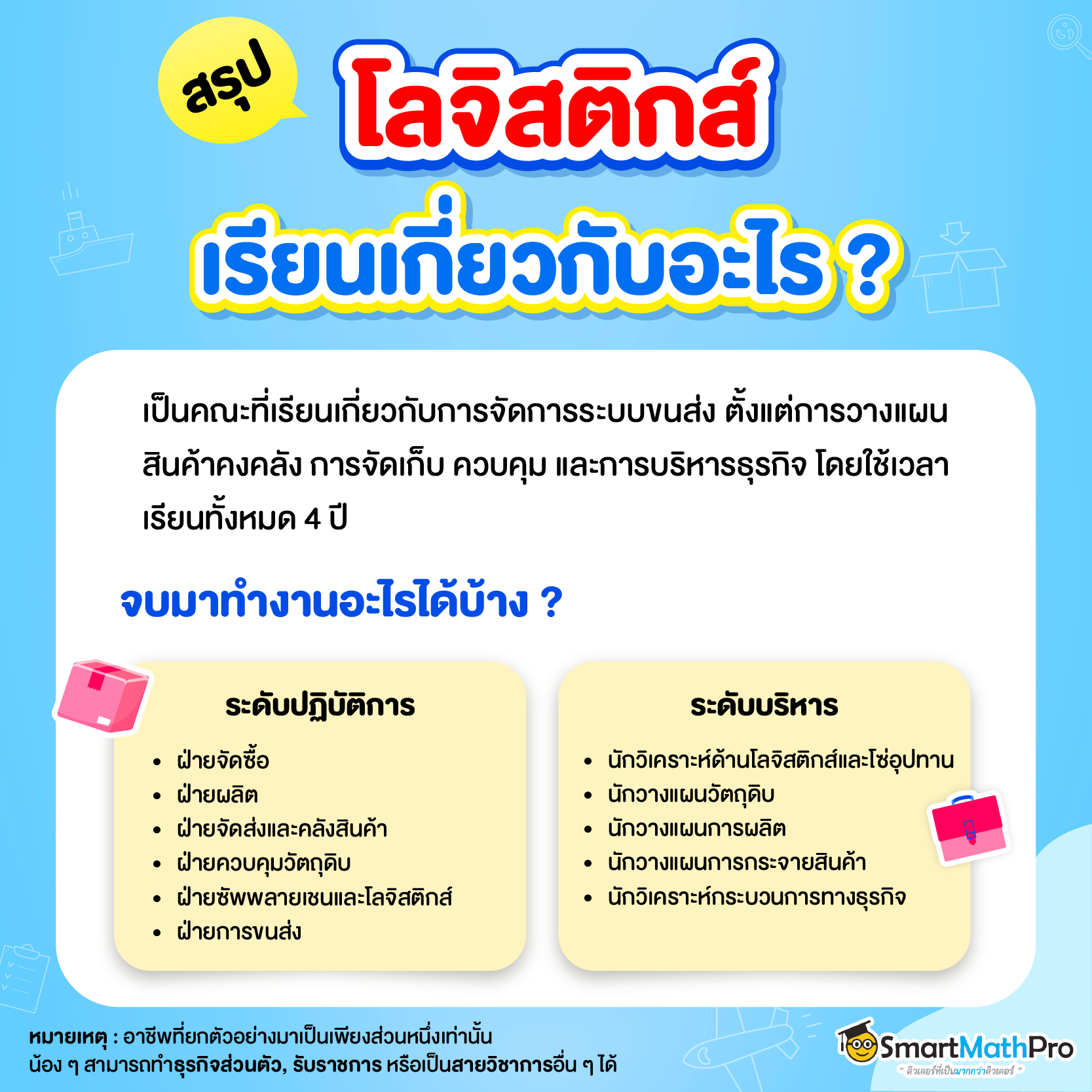 คณะโลจิสติกส์ จบมาทำอะไรได้บ้าง