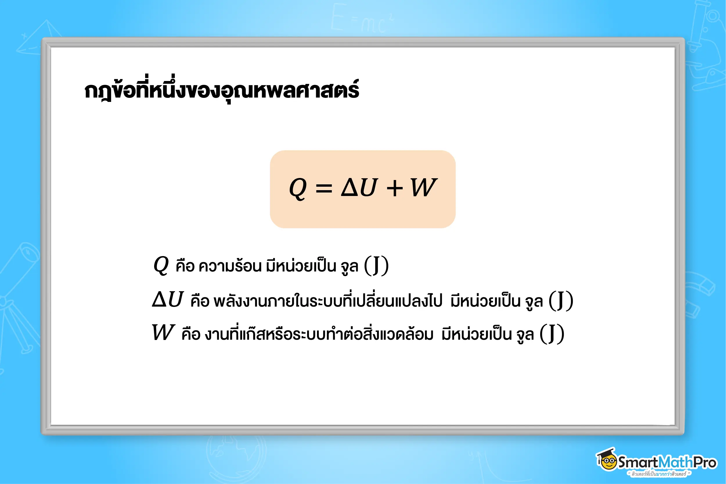 กฎข้อที่หนึ่งของอุณหพลศาสตร์